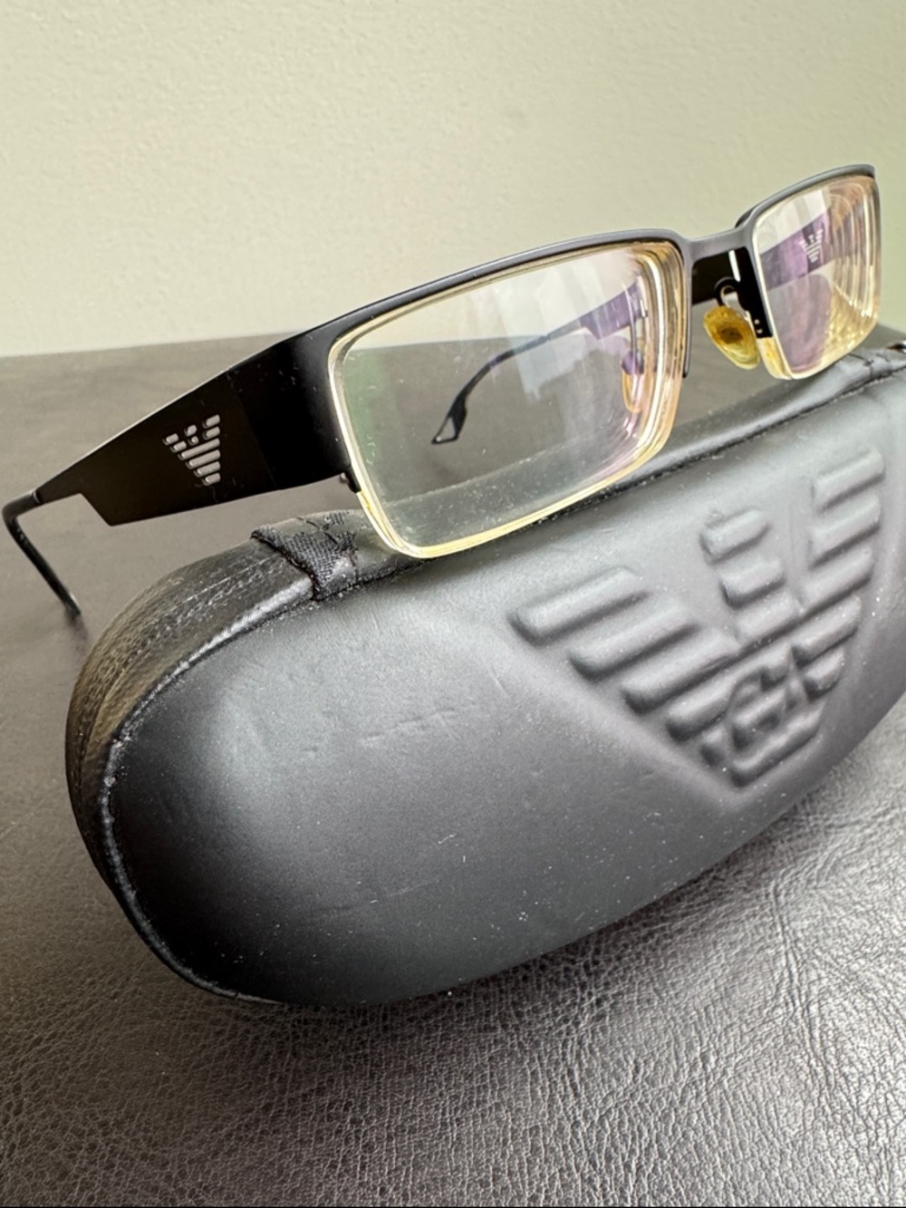 MAKE OFFER! Emporio Armani Black Frames Rectangular Men's Glasses